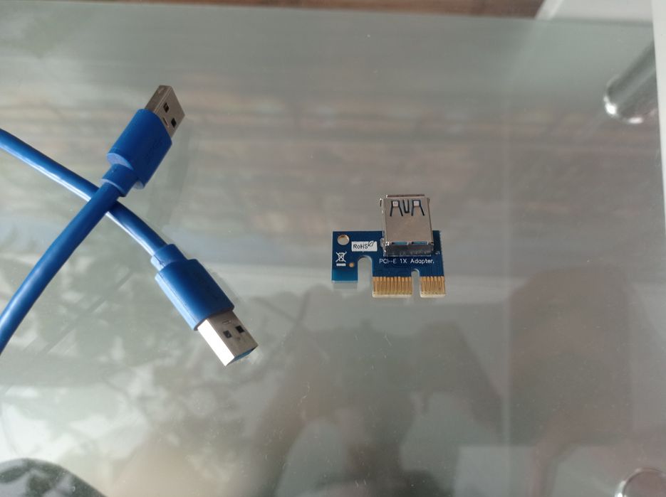 PCI-E 1x → 16x Riser Adapter комплект (з USB-кабелем)