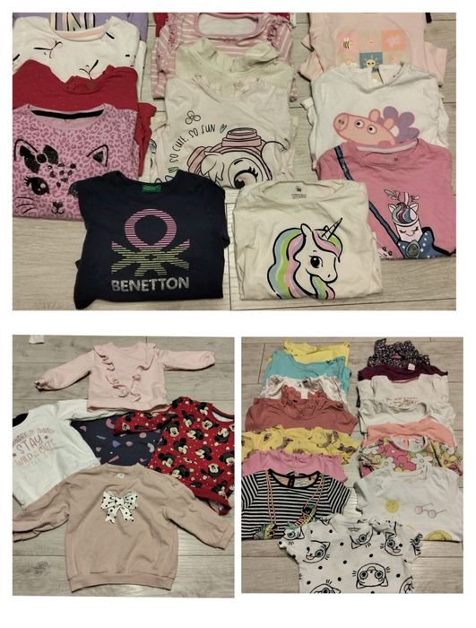 Paka 52 szt ubrań dla dziewczynki rozmiar 98