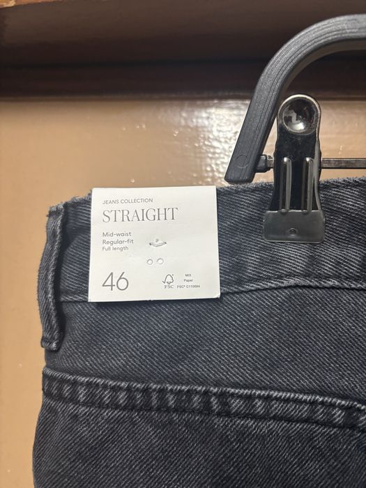 Jeans straight regular waist Mango tamanho 46 Novas