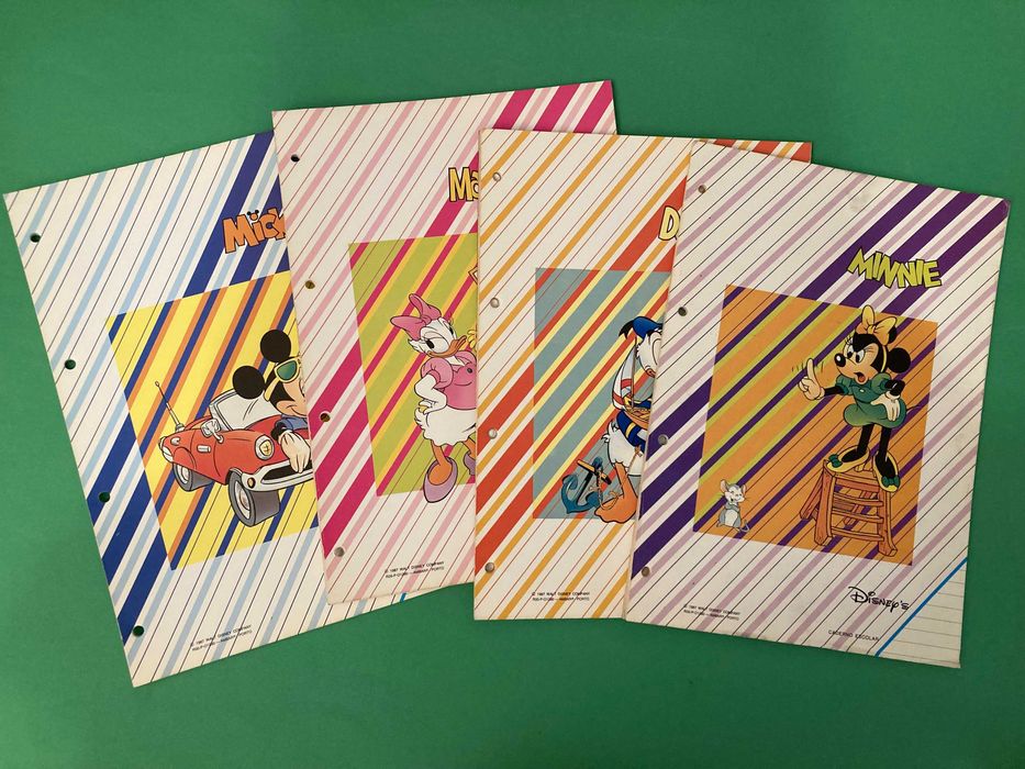 Colecção Completa 4 Recargas Escolares Dossier Disney Anos 80 Ambar