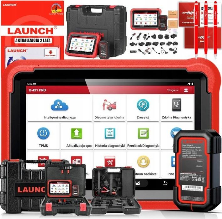 LAUNCH X431 PROS V 5.0 + 2 walizki j. Polski 2 LATA Aktualizacji TESTER OBD