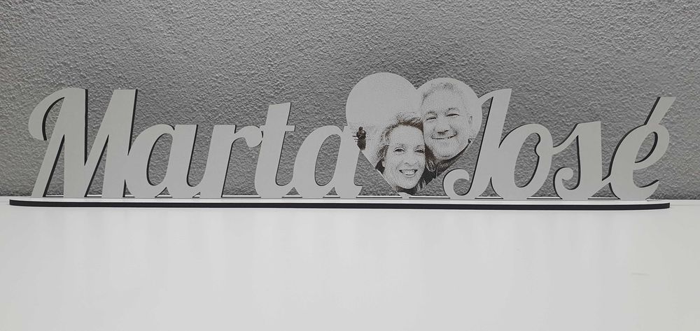 Dia dos Namorados ( Placa com nomes e fotogravação)