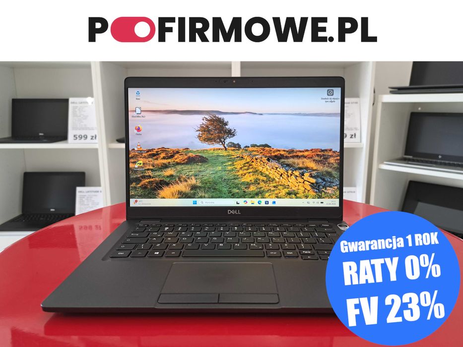 Mały Biznesowy Klasa-A 13" Dell Latitude 5300 i5-8gen 8GB 256SSD HDMI Win11 FullHD IPS Gwarancja 12mc Faktura 23%