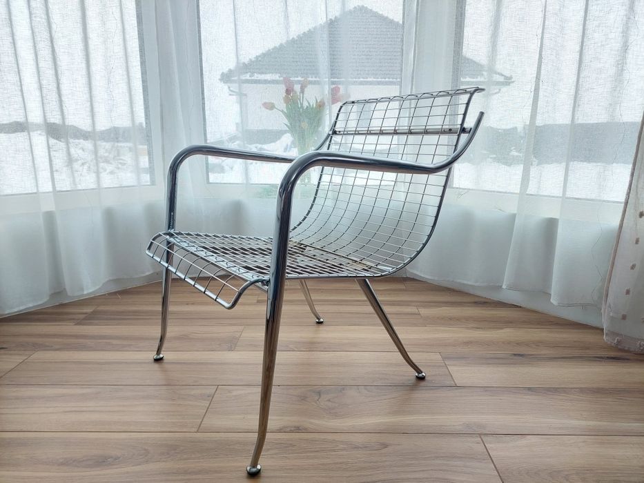 Krzesła fotele chrom bauhaus metalowe