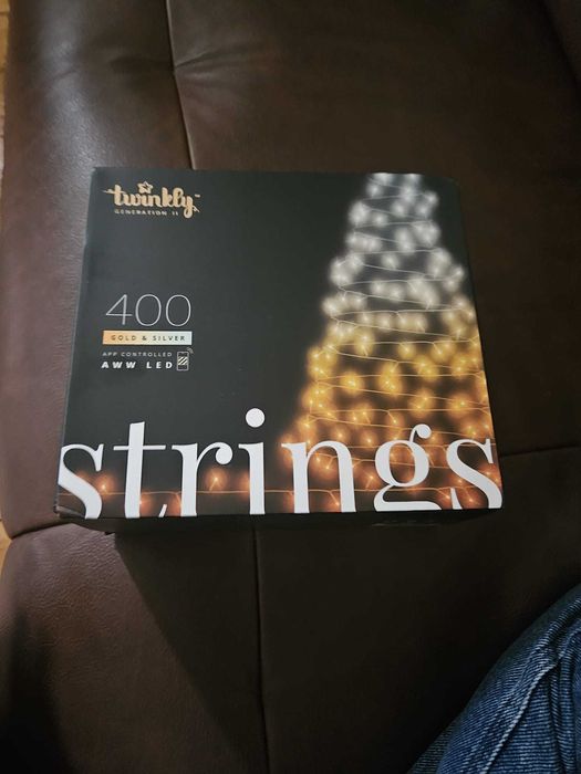 Smart Lampki 400Led AWW Twinky Strings 32m WiFi, BT NOWOŚĆ Gold&Silver