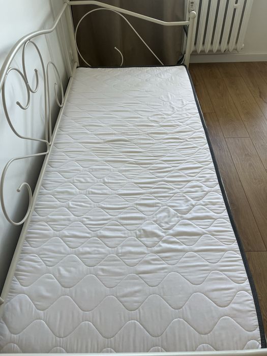 Metalowe łóżko rama, stelaż, materac 90x200