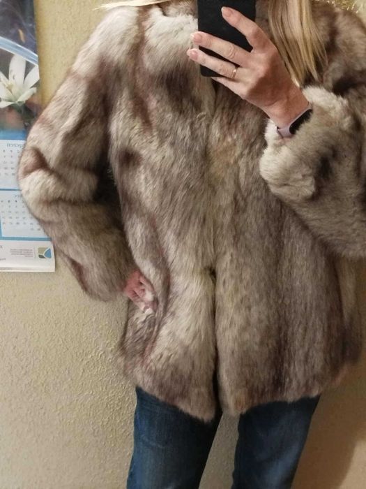 Kurtka z szarego lisa