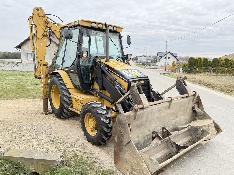 Cat 428d  2005r caterpillar 3 łyzki  koparko ladowarka