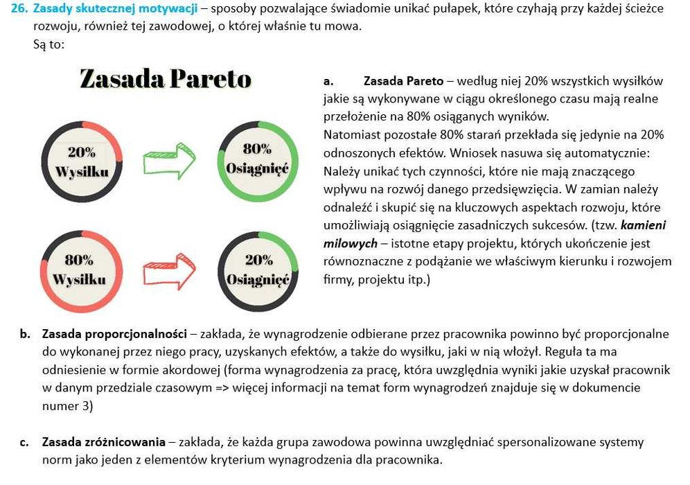 Notatki wzory i wykresy Test wiedzy o przedsiębiorczości SGH WOP
