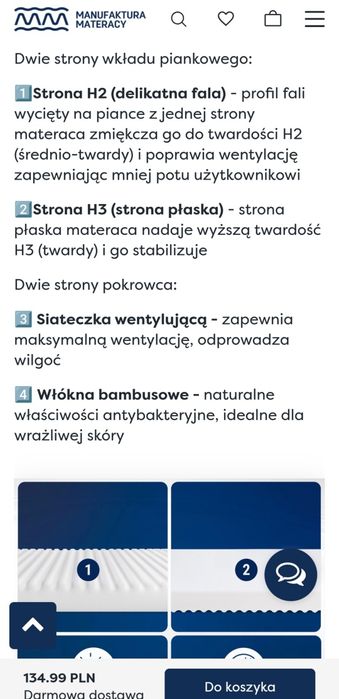 Sprzedam dostawkę marki lionelo z materacem Manufaktura Materacy