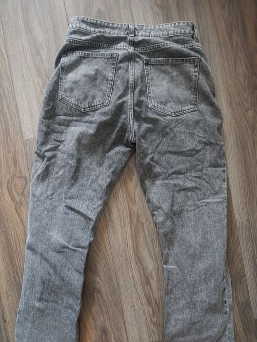 Szare jeansy damskie H&M