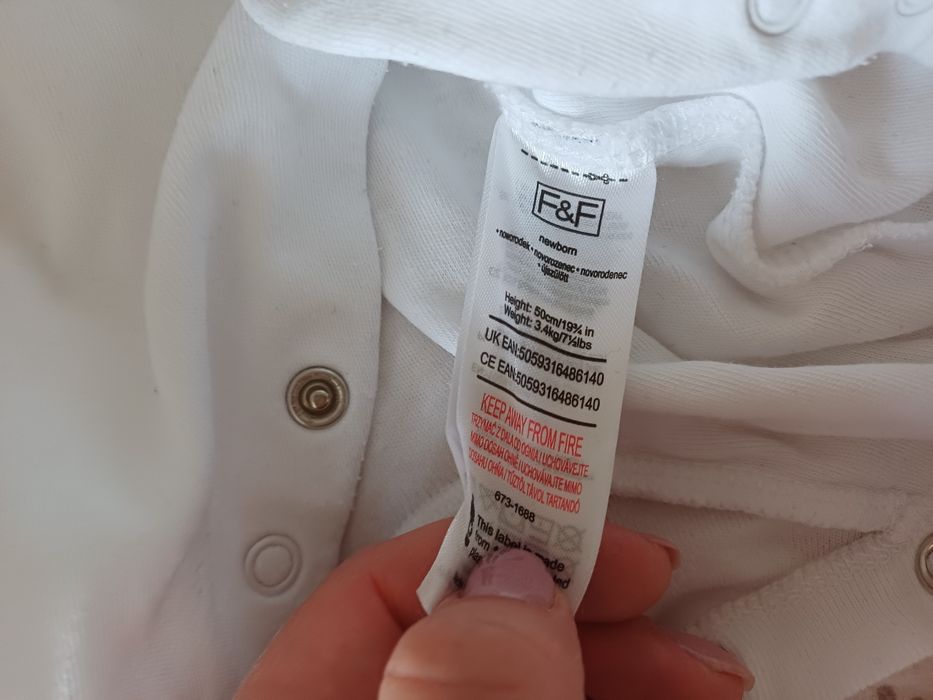 50 białe pajacyki f&f