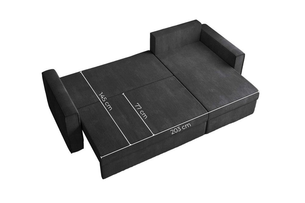 Narożnik Sofia. Sprężyny bonell, 2 pojemniki, sztruks. Szybka dostawa