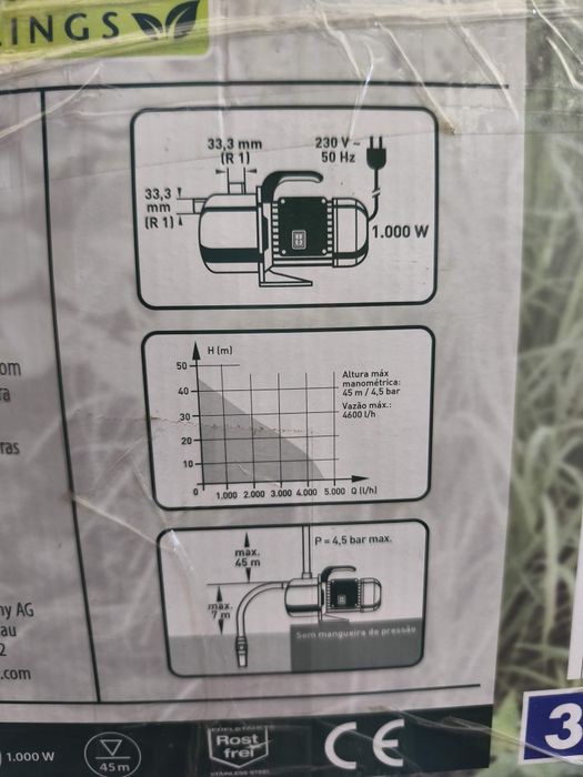 Bomba de água semi nova
