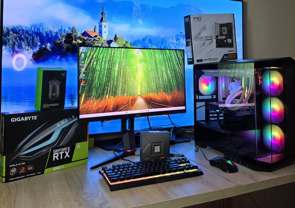 Zestaw/am5/r5/RTX3060ti/DDR5 32gb/240hz