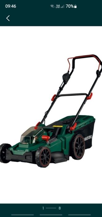 Аккумуляторная газонокосилка Parkside