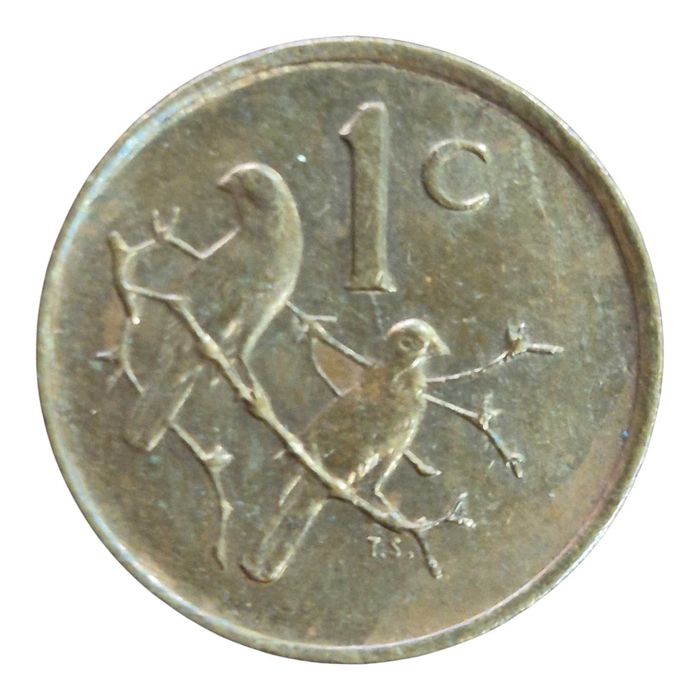 África do Sul. Moeda 1 cent 1986