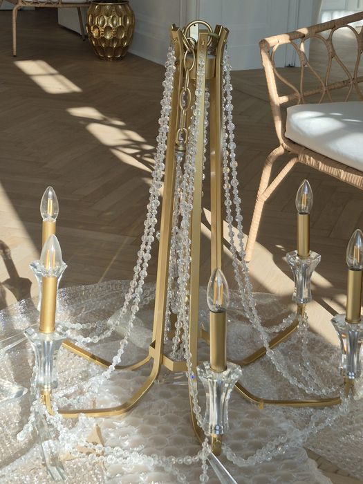 Żyrandol duży kryształowy