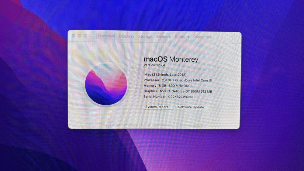 Моноблок iMac 21.5 2012