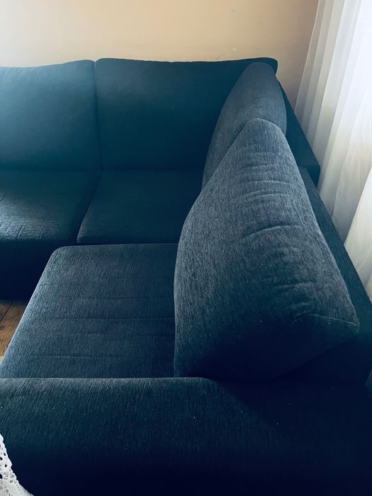 Sofá Preto 3 lugares em L