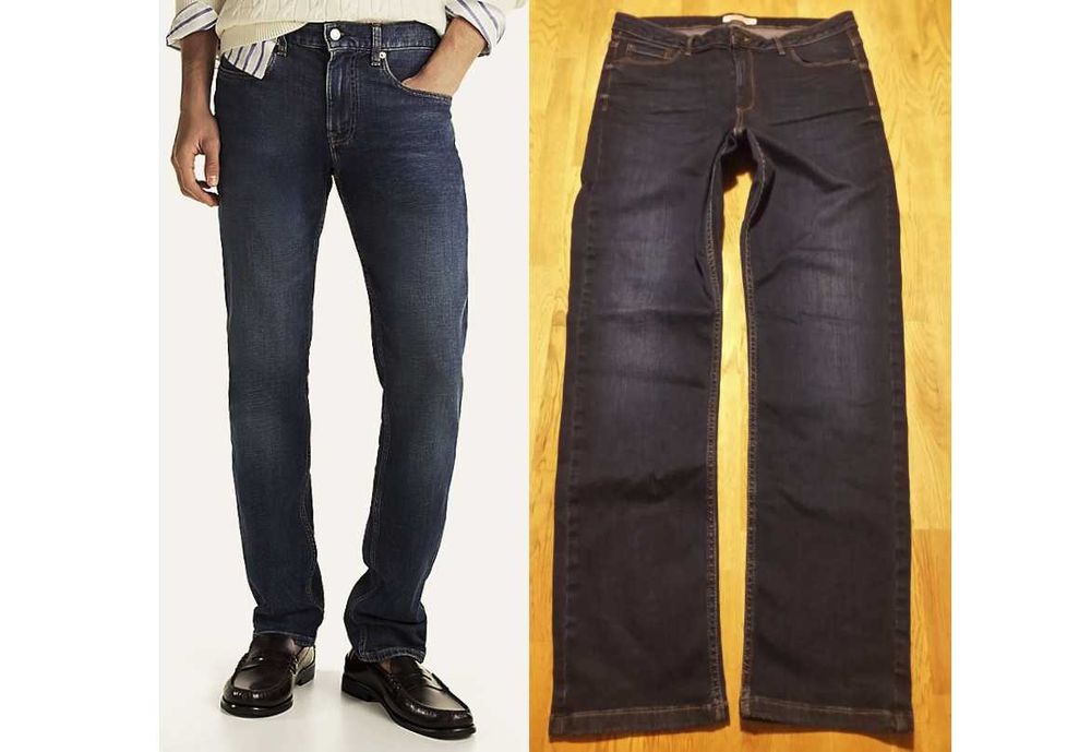 stylowe Marks&Spencer STRETCH Straight slim W32 L32 proste W31 L34