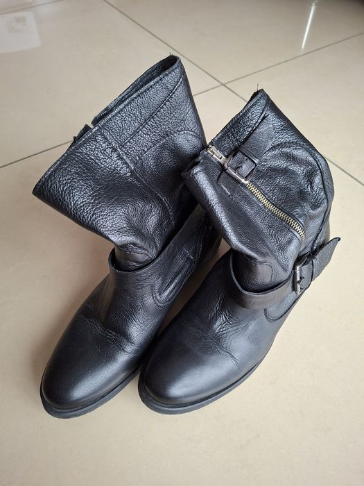 Buty skórzane wojas czarne roz. 39