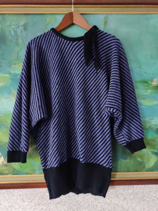 sweterek tunika bluzka kardigan nietoperz miły elegancki wełniany