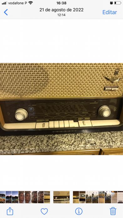 Rádio e Gira Discos Grundig antigo
