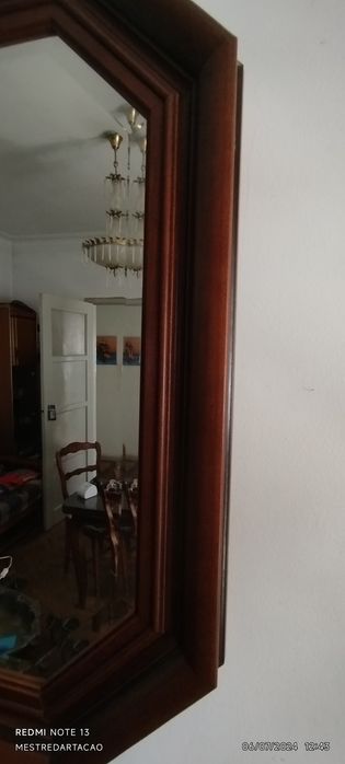 Espelho madeira maciça