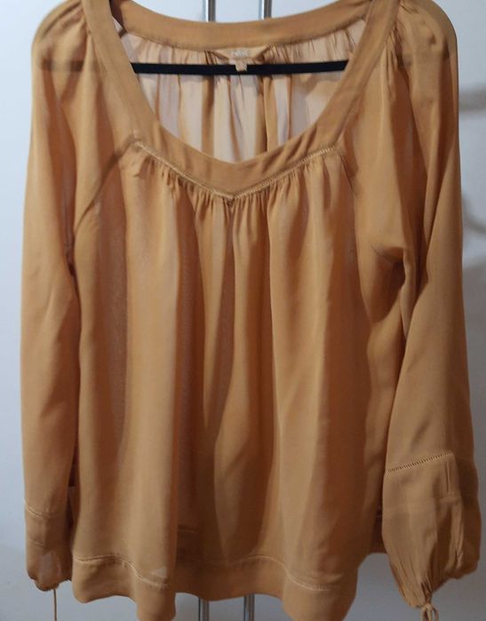 Bluzka długi rękaw, musztardowa, rozm.12 35zł