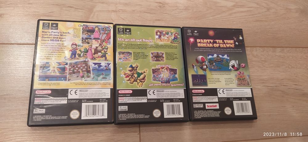 Kolekcja Mario Party 4 5 6 Nintendo Gamecube PAL UK Kompletne 3xAng