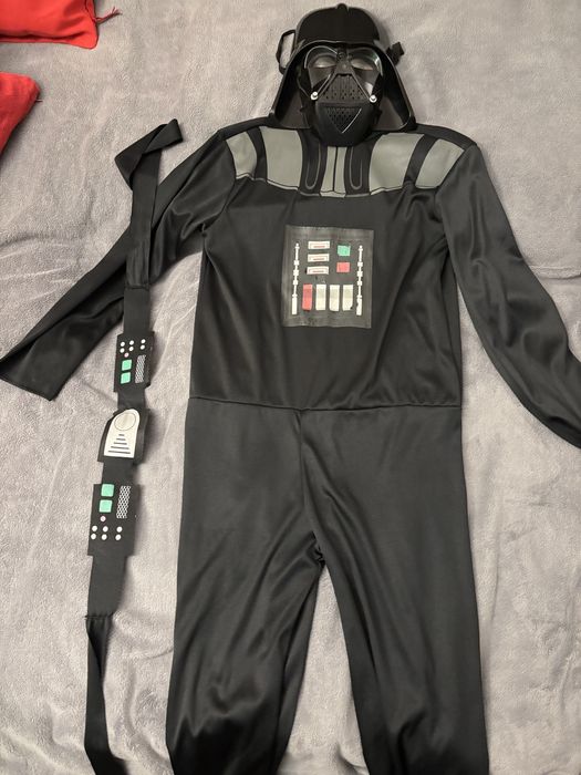 Strój karnawałowy Darth VADER, czarny , 128 cm.