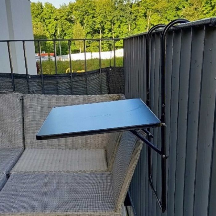 Solidny stolik balkonowy wiszący na balkon taras poręcz balustradę NEW