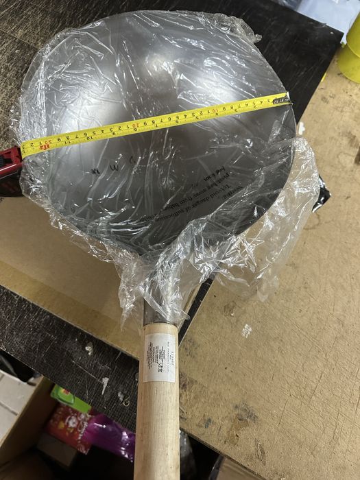 Patelnia wok ze stali węglowej  33 cm okrągłe dno