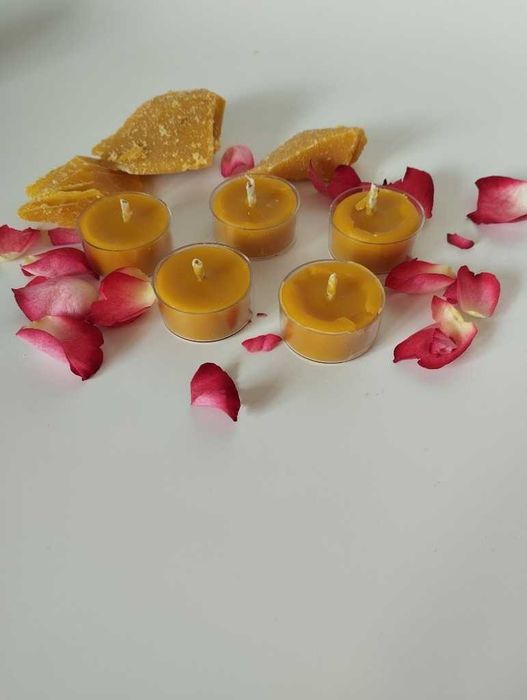 Świece tealight z wosku pszczelego