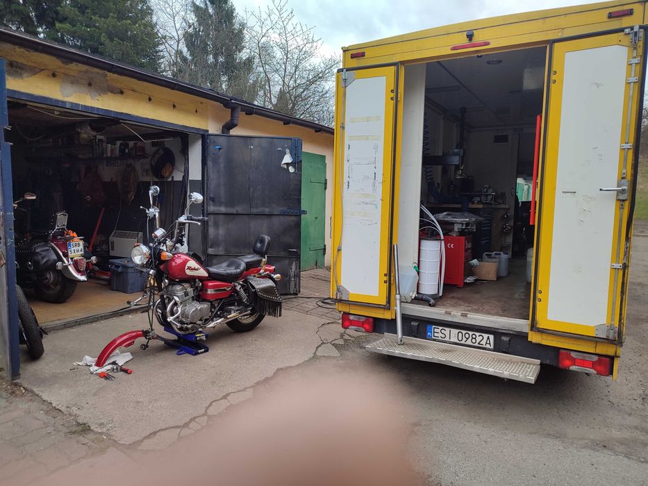 Mobilny serwis motocykli ,quadów, silników łodzi motorowych, mobilny serwis kół motocyklowych i samochodowych