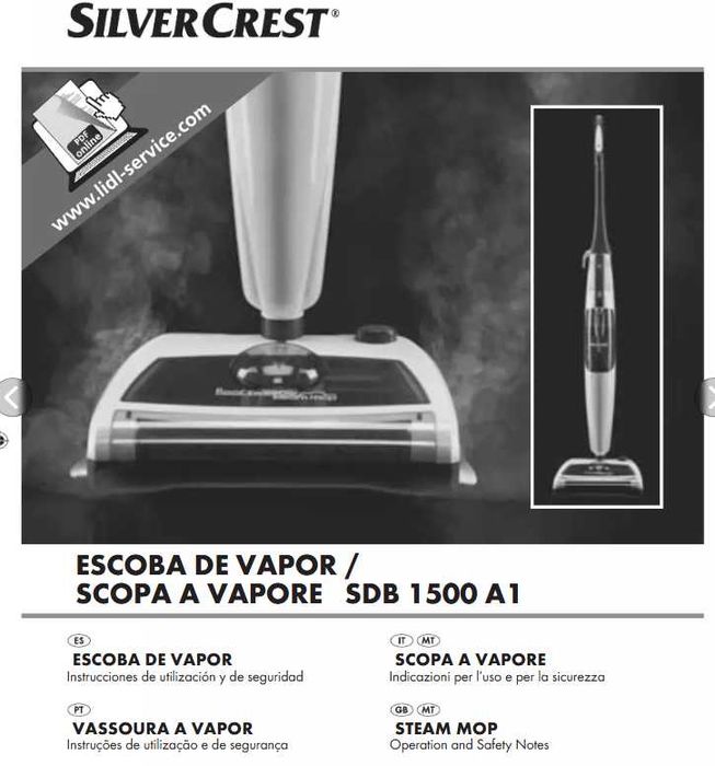 Vassoura a vapor Silvercrest