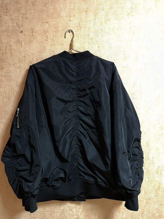 Бомбер H&M Divided чорний L-XL мілітарі стиль