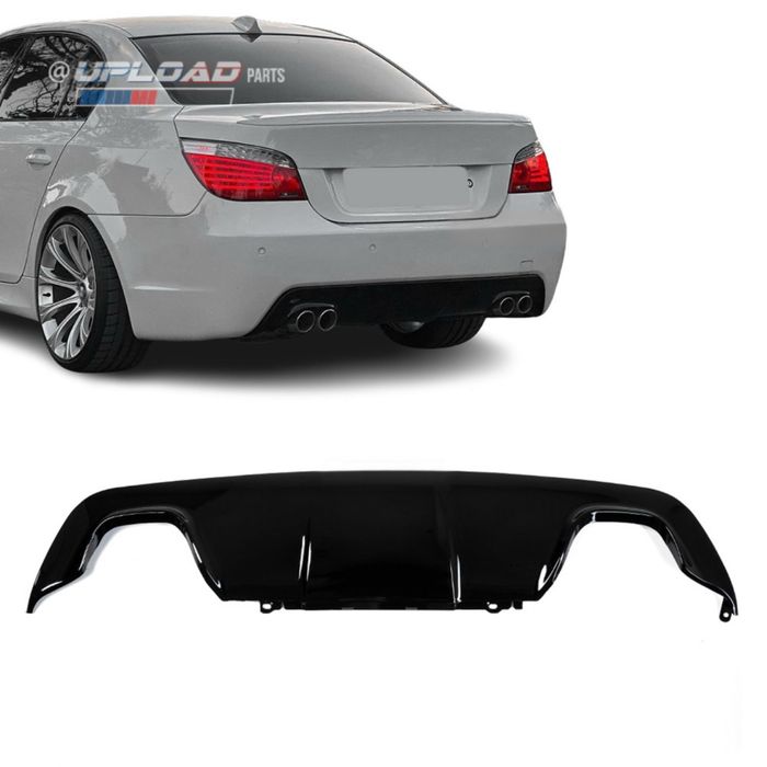 DIFUSOR BMW SÉRIE 5 - E60 E61 LOOK M PERFORMANCE 2 SAÍDAS DUPLAS