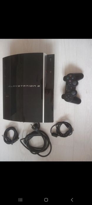 Playstation 3 com comando e jogos