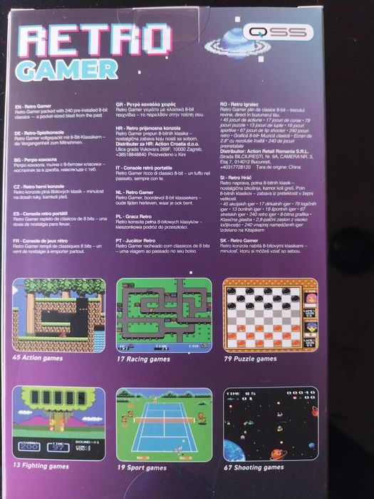 Retro  com 240 jogos 8 bits classicos