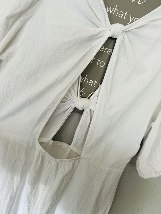 Biala sukienka boho h&m lato letnia instagramowa viral