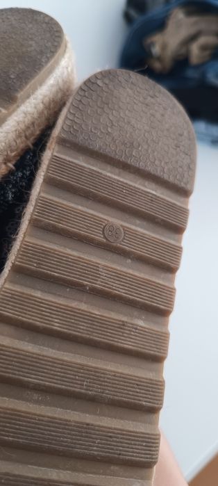 Espadryle mokasyny czarne z cekinami 38