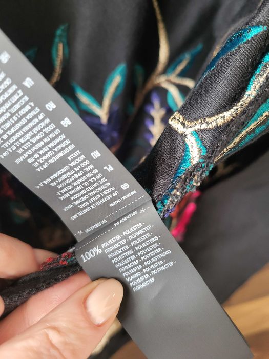 Kimono atłasowe z haftem