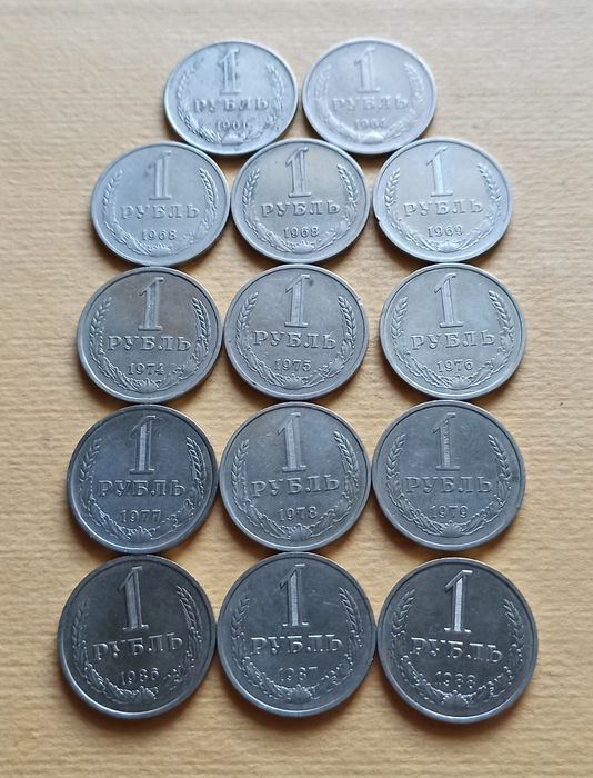 Рубли годовики СССР