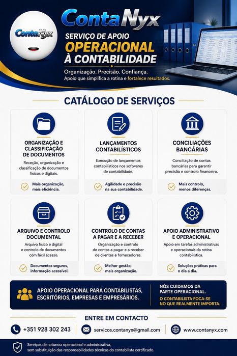 Serviços de Apoio Operacional e Administrativo à Contabilidade e Empresas |  Remoto