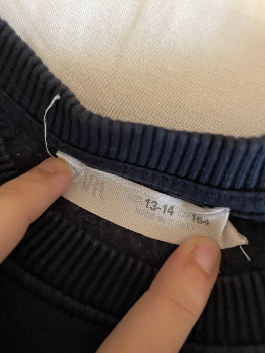 Sweatshirt rapaz 13/14 zara azul branco cinzento