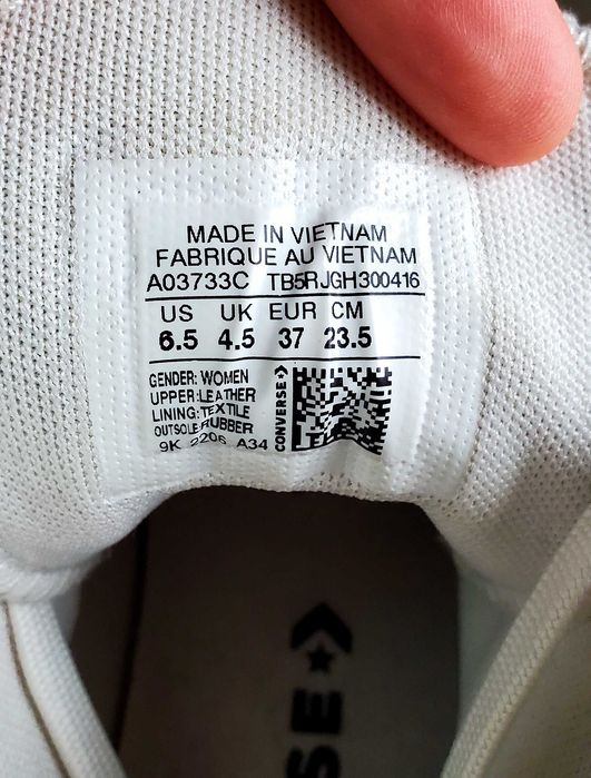 Кеди шкіряні, високі, демісезонні. Converse. Оригінал. Розмір 37-37,5.