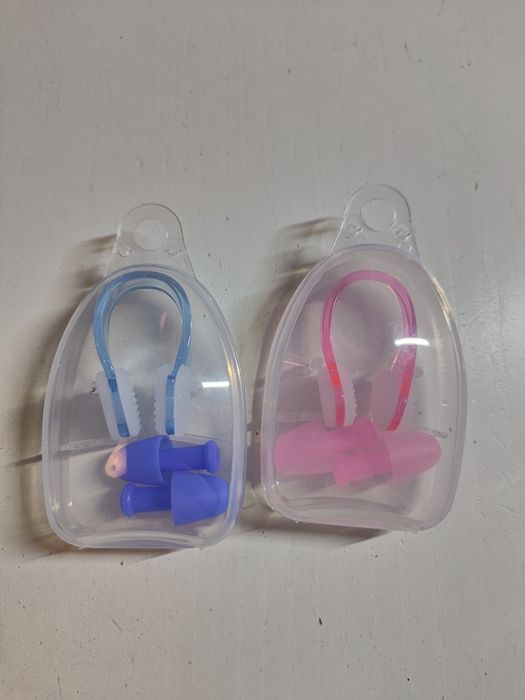 Zatyczki do uszu klips do nosa basen pływanie 2 pary N839