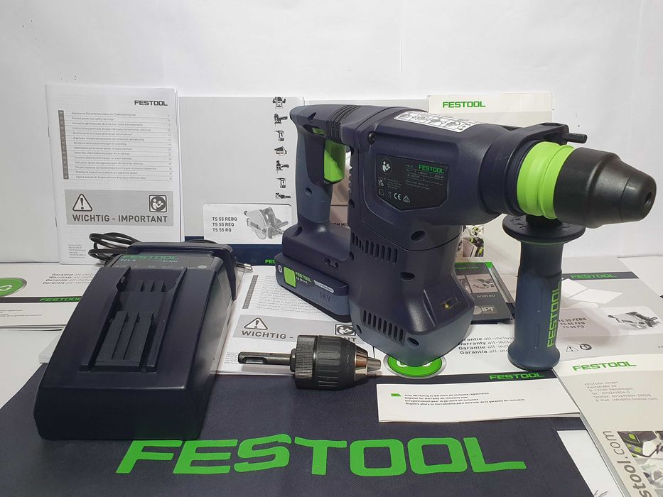 Komplet narzedzi FESTOOL KHC 18 wiertarka ladowarka bateria 18v 4ah